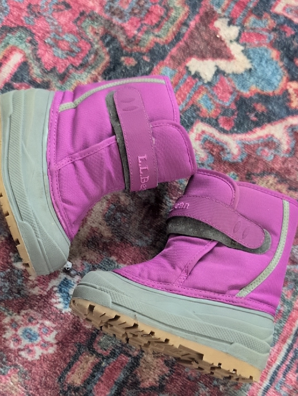L.L. Bean Kids Purple Waterproof Winter Boots